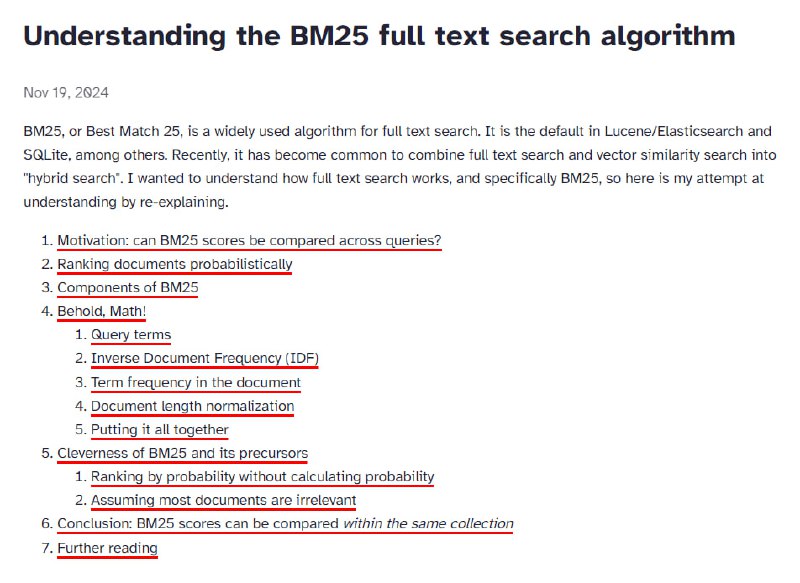 搜索引擎中广泛使用的文档排序算法——BM25（Best Matching 25）原理介绍 | blog