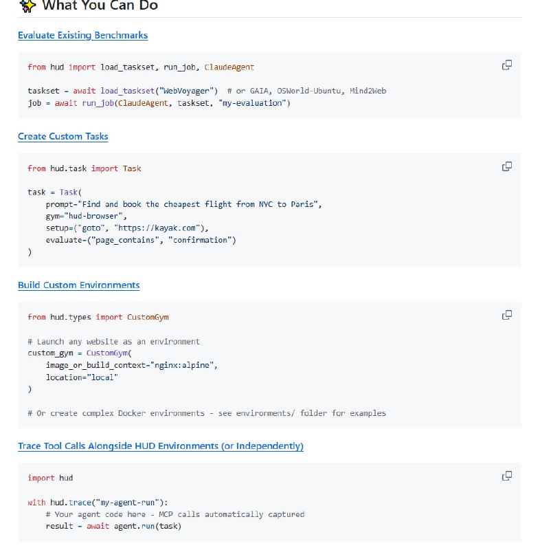 HUD SDK：为AI Agent评估提供强大支持，助力开发者轻松构建和测试智能Agent