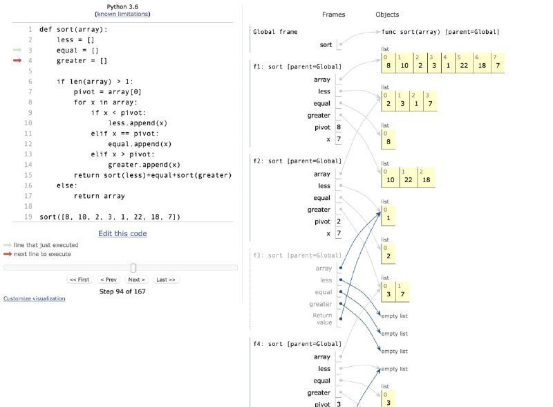 这个网站可以非常直观地把 Python 的运行过程以可视化的方式展示出来，支持C、C++、Java等