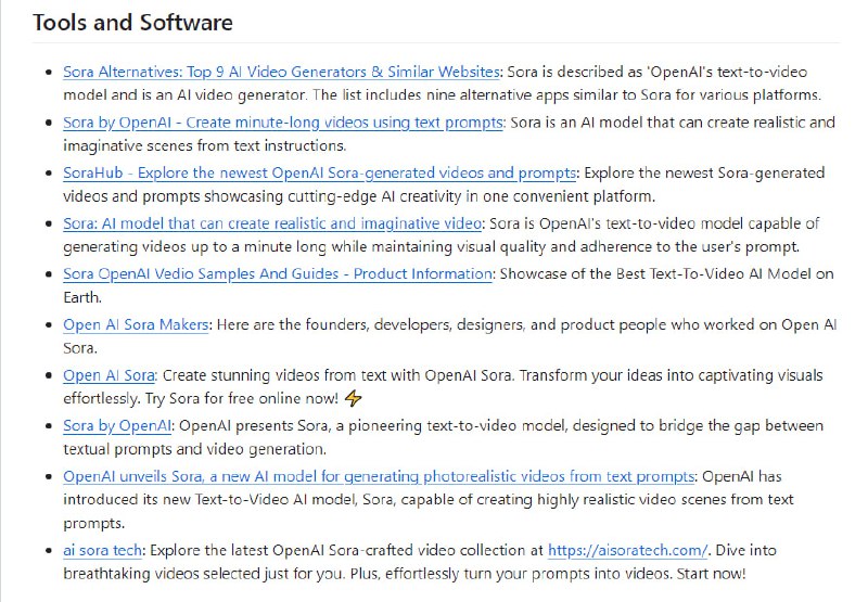 OpenAI Sora相关资源列表 | Awesome Open AI SoraOpenAI Sora相关资源列表 | Awesome Open AI Sora