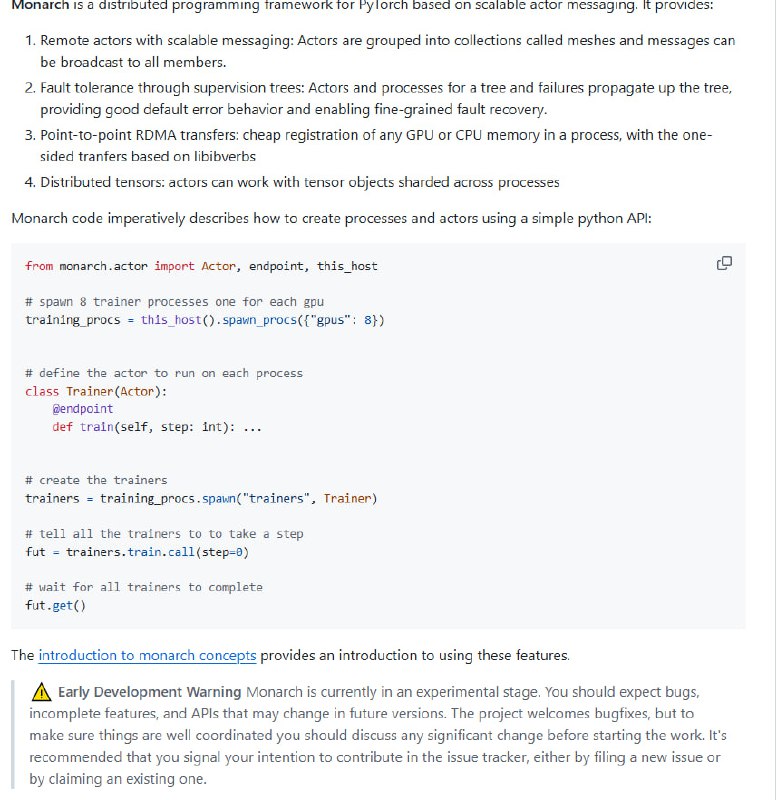 Monarch🦋：Meta 推出的 PyTorch 分布式编程框架，基于可扩展的 actor 消息机制，重新定义多进程分布式计算