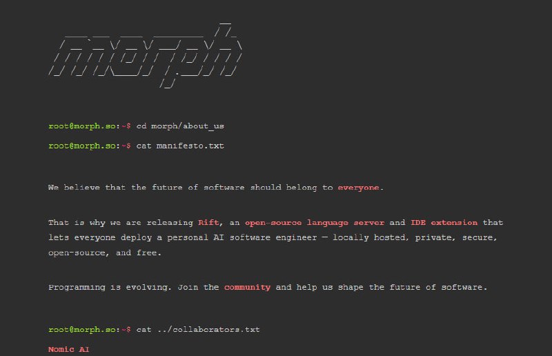 Rift：本地化的Github Copilot，开源语言服务器和IDE扩展，让每个人都能部署个人的AI软件工程师，本地托管，私密，安全，开源、免费