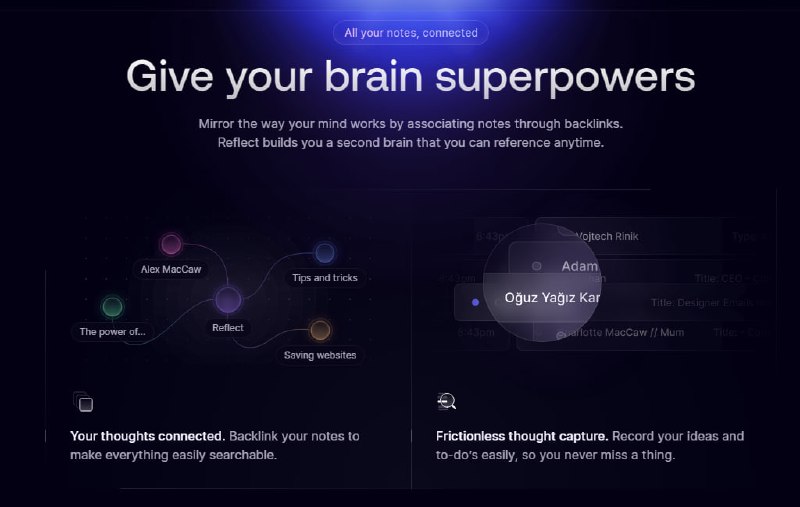 一个端对端加密的Ai笔记工具Reflect | demo videos | docs | #工具 #笔记工具一个端对端加密的Ai笔记工具Reflect | demo videos | docs | #工具 #笔记工具