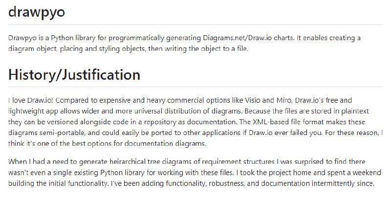 drawpyo：用代码生成Draw.io 图表的Python库