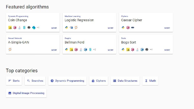 GitHub 最大的开源算法库：用许多编程语言实现的算法和数据结构