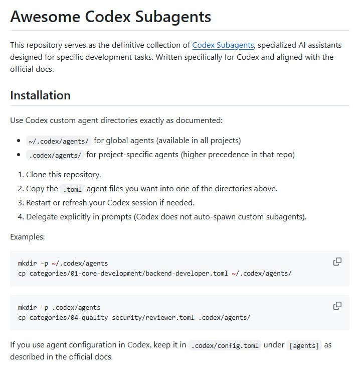 Codex Subagents：136个AI专业分身让编程效率起飞一个开源项目收录了136个针对Codex的专业化AI助手，覆盖从前端开发到安全审计的各个领域