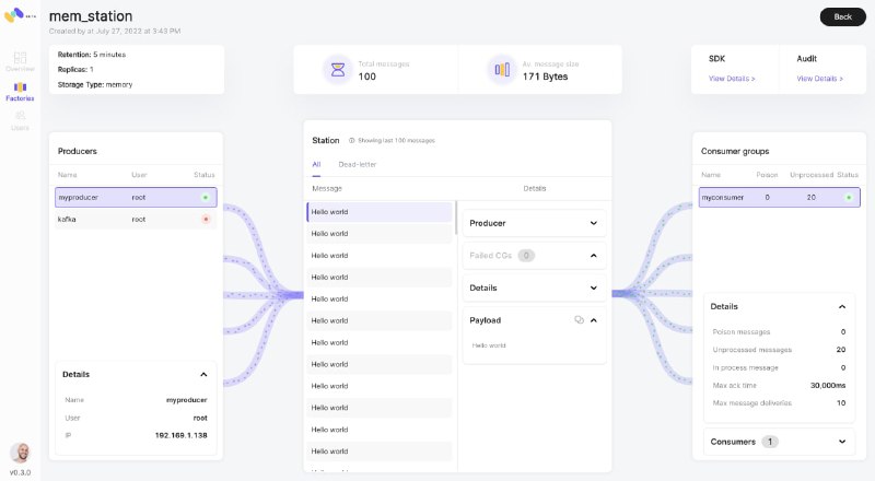 开源实时数据处理平台 | memphis-broker