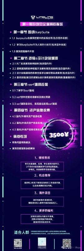 玲珑安全第一期SRC培训班 | 团购价 195