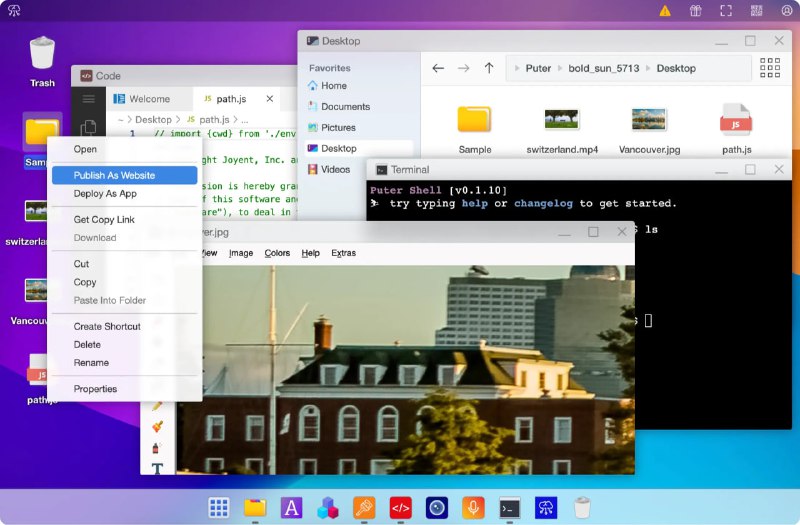 Puter：浏览器里的桌面环境，旨在功能丰富、异常快速和高度可扩展