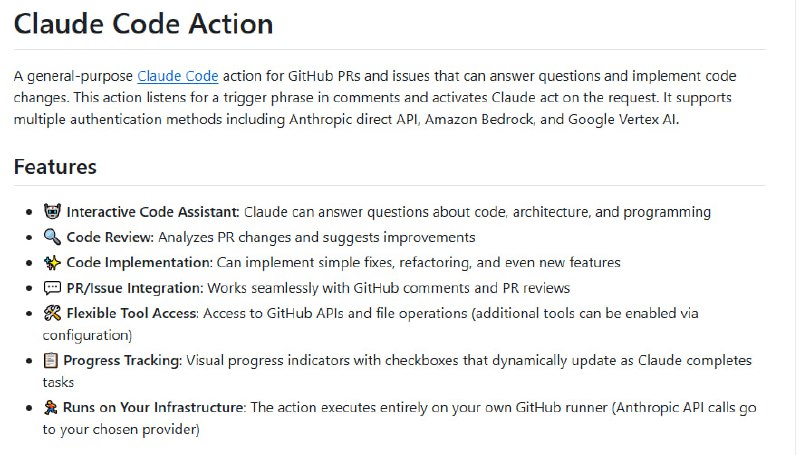 Claude Code Action：面向 GitHub PR 和 Issue 的通用智能代码助理，集成 Anthropic Claude，支持多平台认证，提升代码协作效率