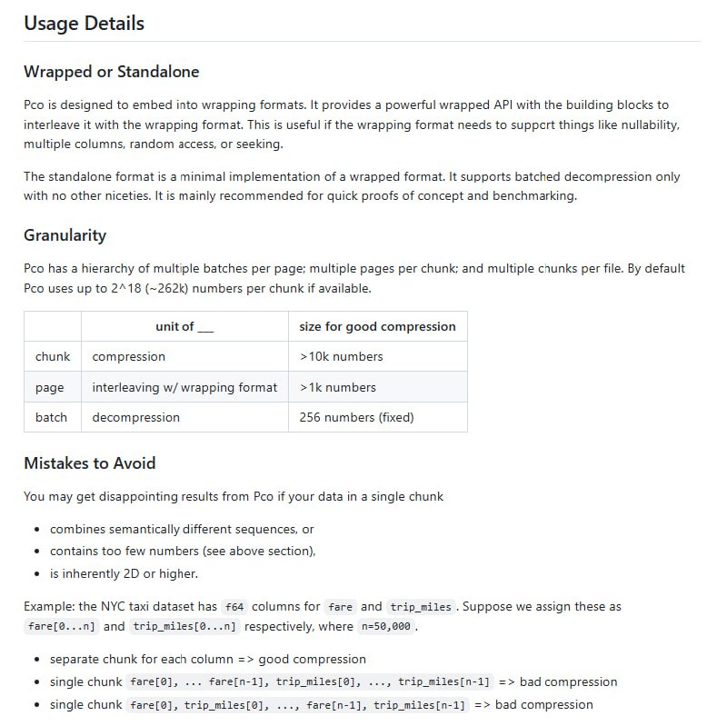 Pcodec 是一个专门针对数值序列设计的无损压缩库，压缩率高且速度适中，轻松应对长时间序列、列式数据等多种场景，极大降低传输和存储成本