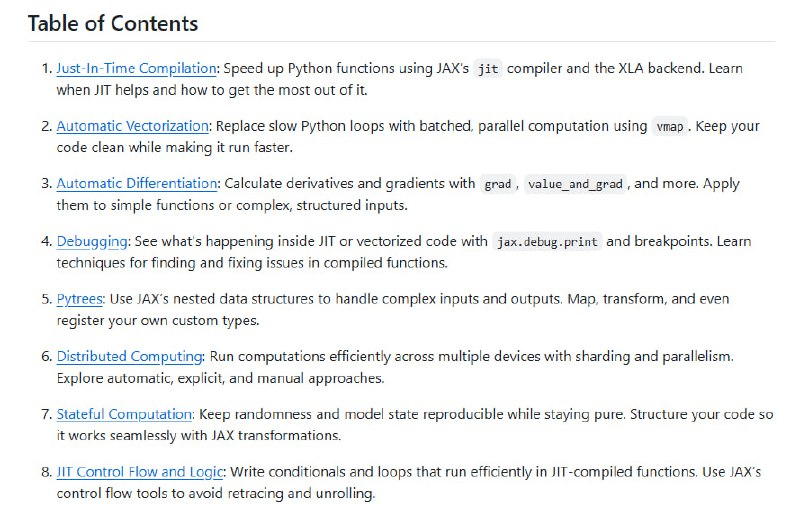 JAX 入门实战指南，零基础友好，助你掌握高效机器学习编程核心技巧 | #指南• Just-In-Time 编译（jit + XLA）：加速 Python 函数执行，提升计算性能，了解最佳使用场景