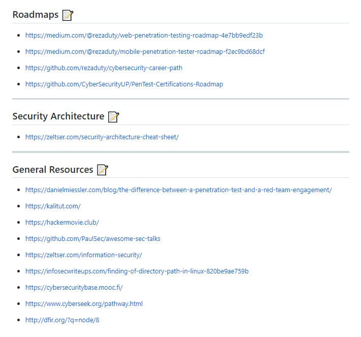 实用网络安全资源研究笔记这个存储库包含了作者所有的渗透测试学习笔记，渗透测试工具，脚本，技术，技巧，还有很多从网上找到的有用的脚本