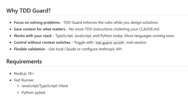 TDD Guard：专为 Claude Code 打造的自动化 TDD 约束工具，助你严守红-绿-重构循环，提升代码质量与开发效率