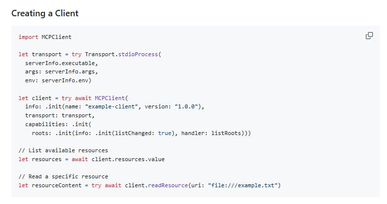 mcp-swift-sdk：为Swift开发者提供与LLM交互的标准化解决方案