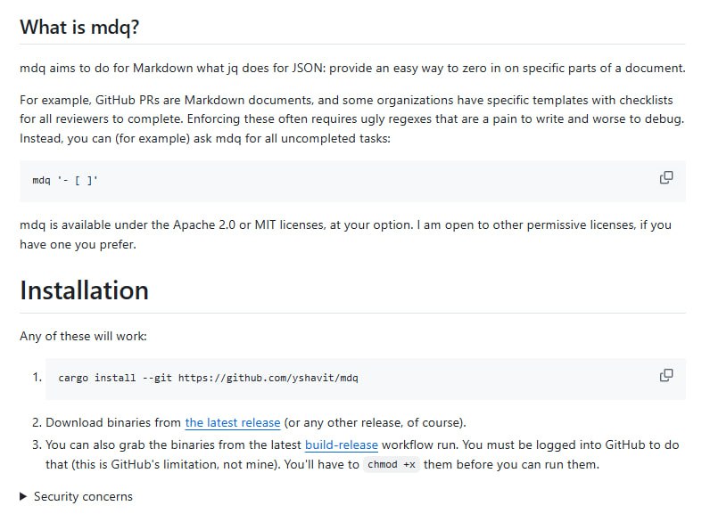 像jq一样为Markdown文档提供强大的元素查找工具