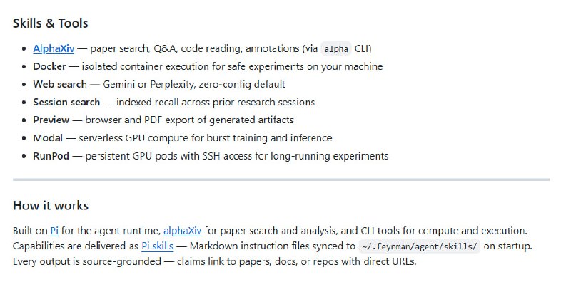 在线做AI研究助手，信息查找、论文审阅、实验复现多任务轻松搞定？Feynman 是一个开源 AI 研究代理项目，集合了多智能体协作、文献检索、批判性评审、实验复现等功能，帮你高效产出生信可靠的科研成果