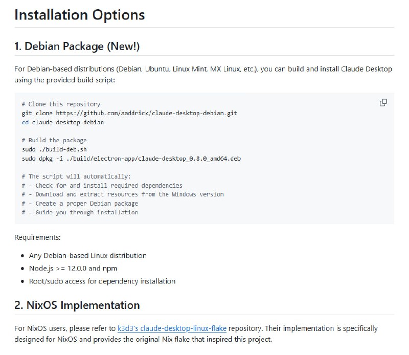 Claude Desktop for Debian-based Linux distributions：为基于Debian的Linux系统带来Claude桌面应用的便捷体验