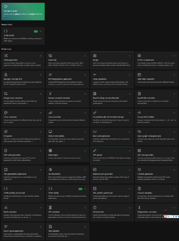 一些操作便利的常用开发工具IT-Tools | #工具一些操作便利的常用开发工具IT-Tools | #工具
