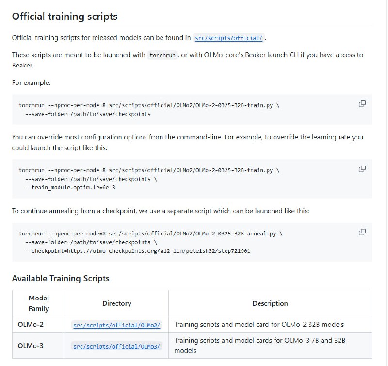 在线训练PyTorch构建块，专为 OLMo 生态系统打造，助力大规模语言模型开发