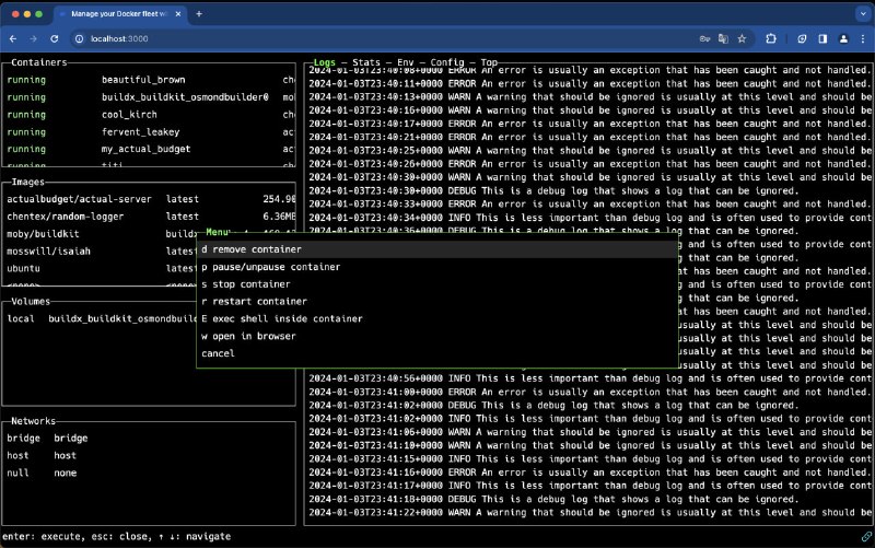 自托管的Web版Docker资源管理工具，轻松管理远程服务器上的Docker资源，具备丰富的功能和灵活的部署选项Isaiah | #工具自托管的Web版Docker资源管理工具，轻松管理远程服务器上的Docker资源，具备丰富的功能和灵活的部署选项Isaiah | #工具