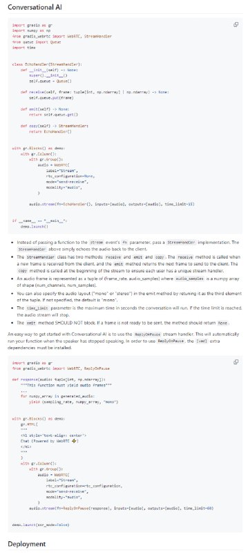 gradio-webrtc：基于WebRTC的Gradio流媒体组件，支持实时音视频传输