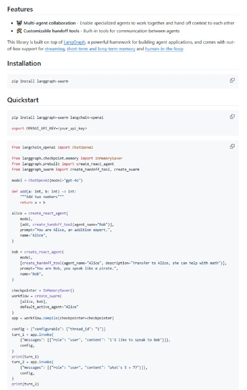 LangGraph Swarm Py：用Python搭建智能多Agent协作系统，让AI像团队一样高效协作动态Agent切换，无缝衔接对话；支持短时和长时记忆，对话历史不丢失；流式处理与人机协作，交互体验更流畅LangGraph Swarm Py：用Python搭建智能多Agent协作系统，让AI像团队一样高效协作动态Agent切换，无缝衔接对话；支持短时和长时记忆，对话历史不丢失；流式处理与人机协作，交互体验更流畅