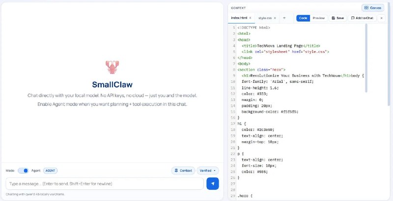 4B模型也能用：一个人4天写出来的AI Agent框架 | 帖子一个开发者用2019年的旧笔记本、8GB内存，花4-5天时间做出了SmallClaw——一个专门为小型本地模型优化的AI Agent框架，彻底绕开了昂贵的API费用，在普通消费级硬件上跑出了实用的效果