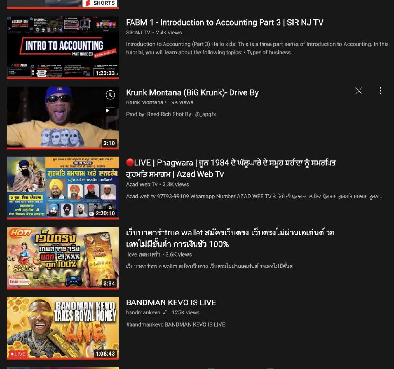 有网友称，其YouTube账号的history和liked列表最近开始频繁出现大量未看过也未点过赞的视频，大部分是与中亚或印度相关的题材，即使通过退出账号修改密码等操作，这些幽灵点赞视频仍然以每分钟两三个的速度匀速出现在history和liked列表中