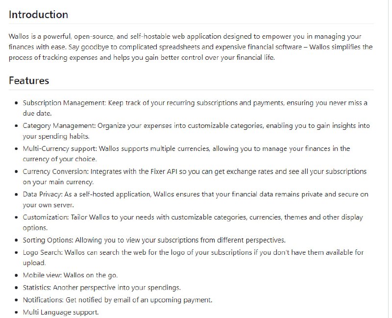 Wallos：开源个人订阅跟踪器，一款强大、开源、可自托管的网络应用，旨在轻松管理财务