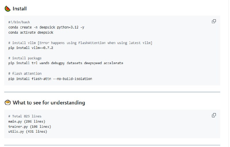 DeepSick-R1：轻松复现DeepSeek-R1的高效代码库