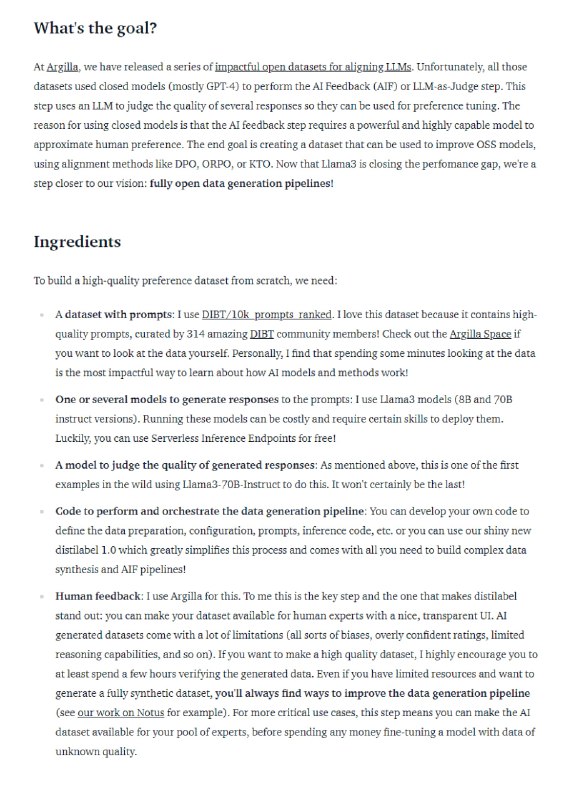 用Llama3和distilabel端到端构建语言模型微调数据集 | link | #数据集