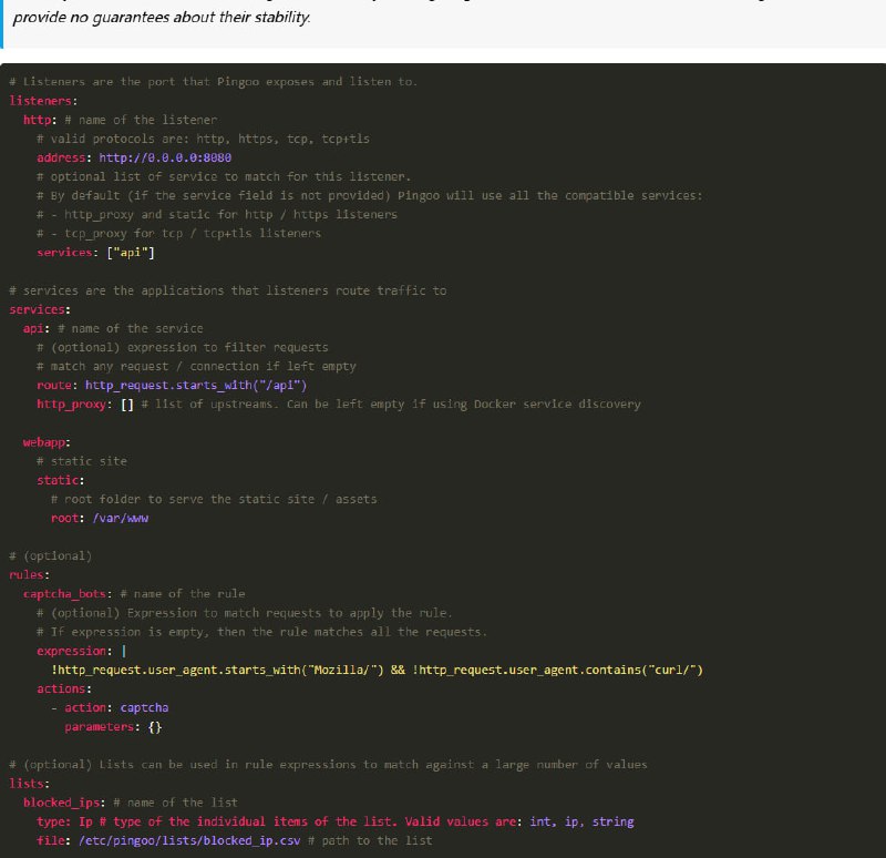 Pingoo：开源高速安全的负载均衡器 / API 网关 / 反向代理，集成服务发现、GeoIP、WAF、Bot 保护等多项企业级功能，彻底打破传统开源代理功能受限的瓶颈