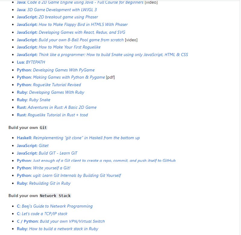 Build your own X：从零创建你想要的技术，掌握编程技能，打造属于你自己的 X