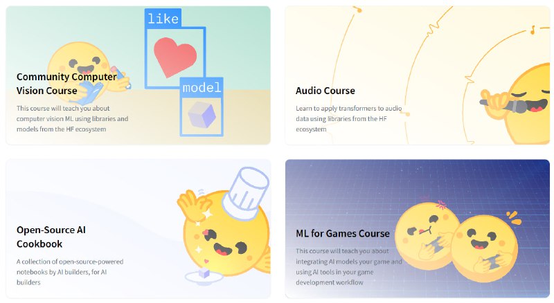 HuggingFace 推出9门全免费开源AI课程，涵盖大模型、智能代理、视觉、3D、音频、游戏等前沿领域，助力从入门到进阶的系统化学习