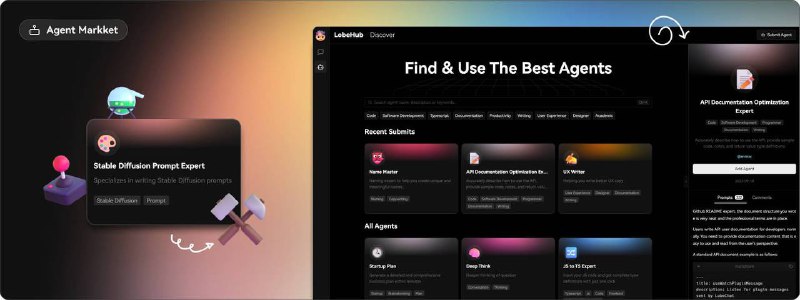 GitHub 上一个开源的、可扩展的高性能聊天机器人框架：LobeChat