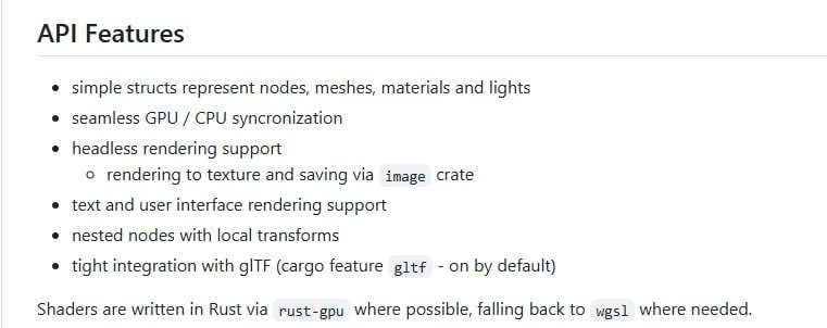Renderling：基于 wgpu 与 rust-gpu 的 GPU 驱动实时渲染引擎，专注于将几乎所有渲染操作迁移至 GPU，打造高效、跨平台的场景渲染解决方案