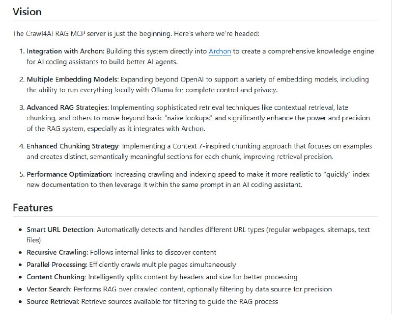 Crawl4AI RAG MCP Server：为AI Agent和AI Coding Assistant提供强大的网络爬虫和RAG能力的MCP 服务器的实现