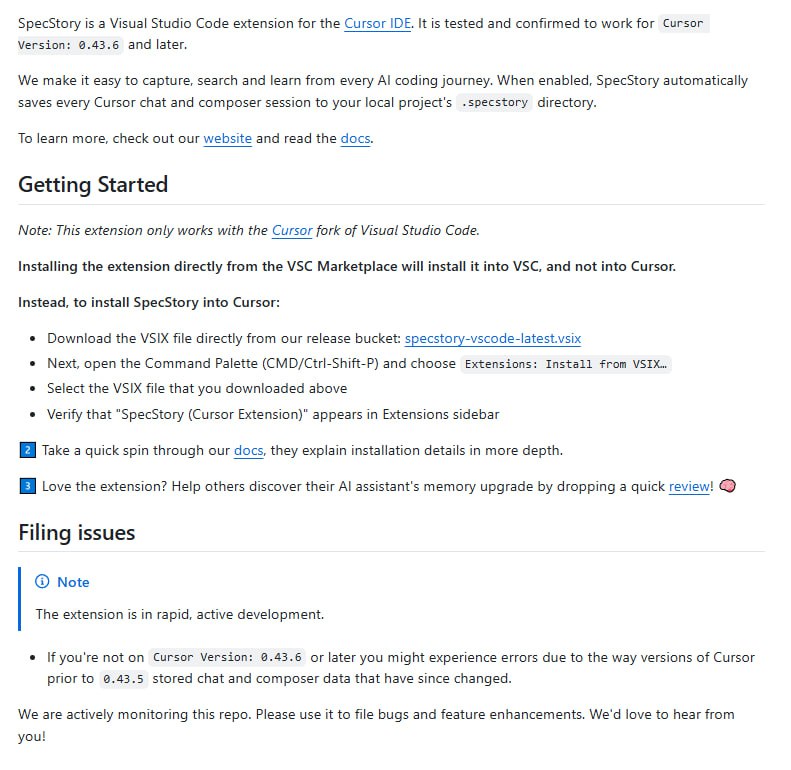 SpecStory：为Cursor IDE量身定制的VSCode扩展，让AI编程的每一步都有迹可循