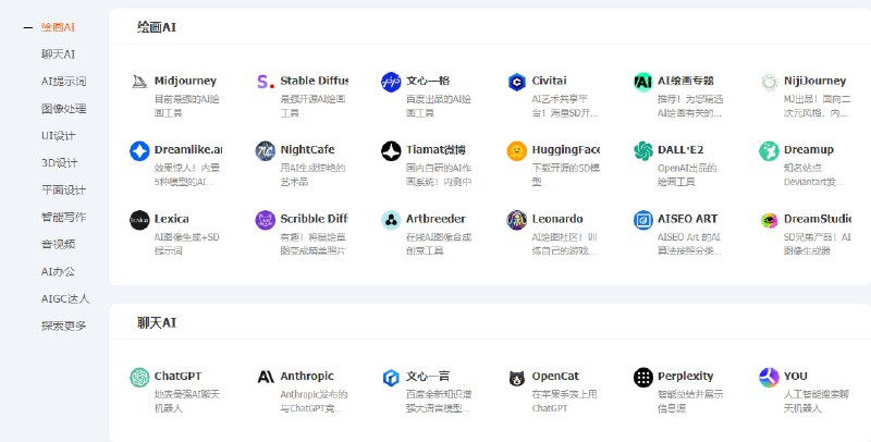 108个AI人工智能创作网站，涵盖了10个领域 | 地址 | #工具