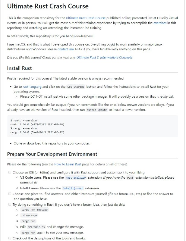#Rust 速成课程Ultimate Rust Crash CourseUltimate Rust 2: Intermediate Concepts#Rust 速成课程Ultimate Rust Crash CourseUltimate Rust 2: Intermediate Concepts