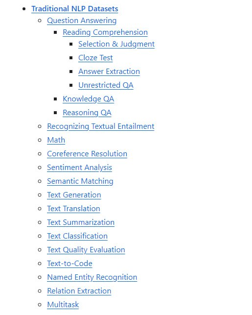 代表性LLM文本数据集大列表，包括预训练语料库、微调指令数据集、偏好数据集、评估数据集和传统NLP数据集Awesome-LLMs-Datasets | #数据集代表性LLM文本数据集大列表，包括预训练语料库、微调指令数据集、偏好数据集、评估数据集和传统NLP数据集Awesome-LLMs-Datasets | #数据集