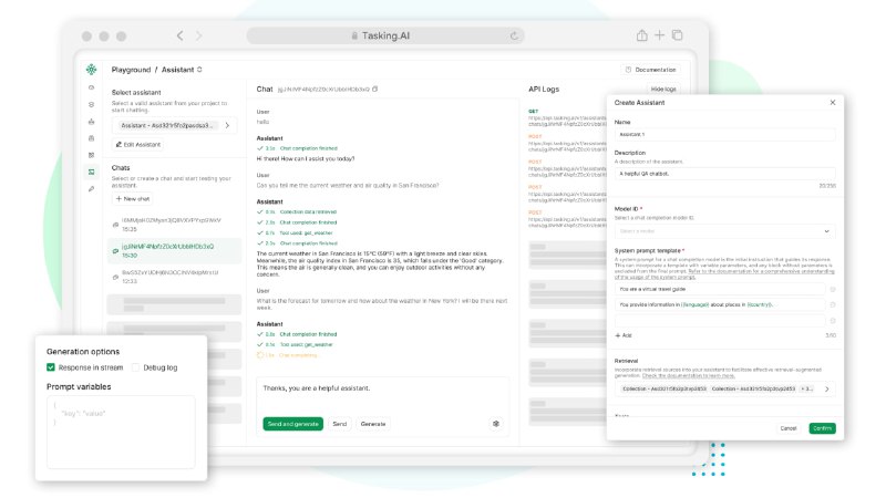 TaskingAI将 Firebase 的简单性带入AI 原生应用程序开发中