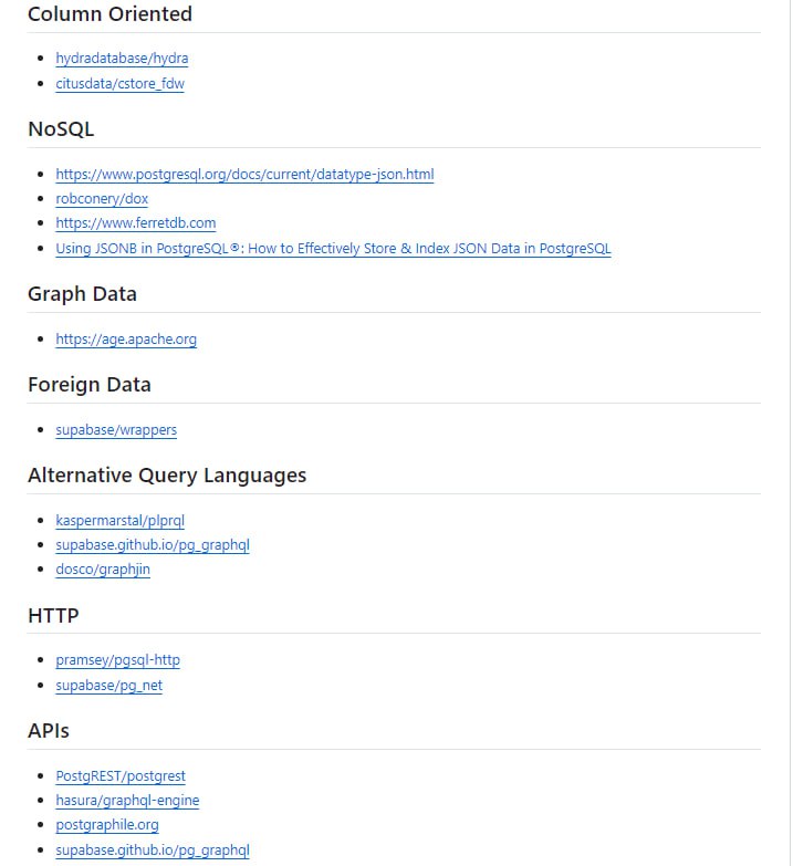 Postgres for Everything (e/postgres)：倡导使用PostgreSQL数据库解决各种问题的项目，旨在简化技术栈，提高开发效率Postgres for Everything (e/postgres)：倡导使用PostgreSQL数据库解决各种问题的项目，旨在简化技术栈，提高开发效率