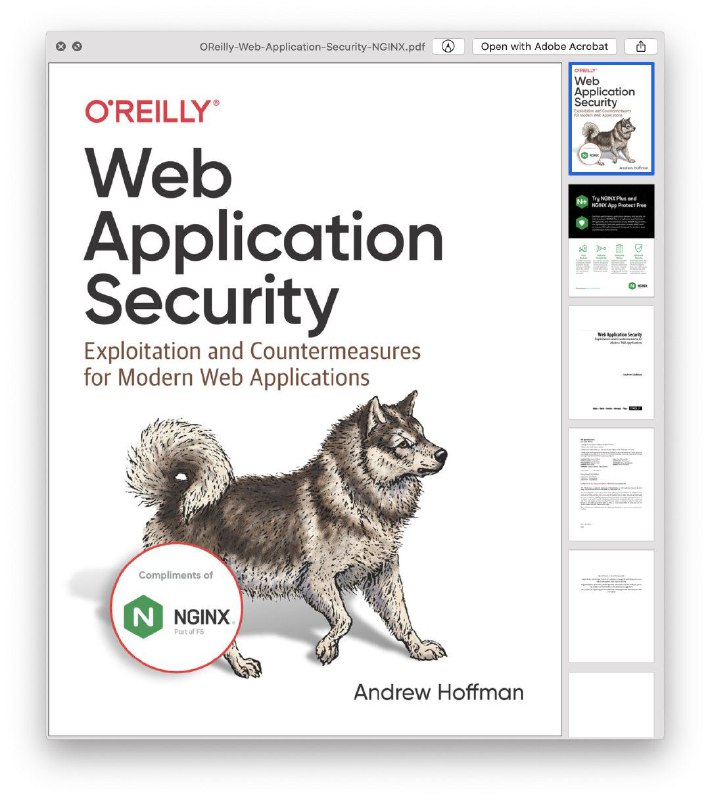 一本开源技术 #书籍 ：《Web 应用安全》，该书主要讲解 Web 应用常见漏洞、#Web 安全保护措施部署、应用安全性提升具体技巧、Web 应用权限管理等内容 #电子书一本开源技术 #书籍 ：《Web 应用安全》，该书主要讲解 Web 应用常见漏洞、#Web 安全保护措施部署、应用安全性提升具体技巧、Web 应用权限管理等内容 #电子书