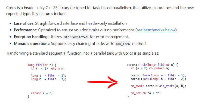 Coros：一款基于协程的任务并行库，简单快速，无需复杂配置即可实现多任务处理，支持错误处理和任务链式操作，让并行编程变得轻松Coros：一款基于协程的任务并行库，简单快速，无需复杂配置即可实现多任务处理，支持错误处理和任务链式操作，让并行编程变得轻松