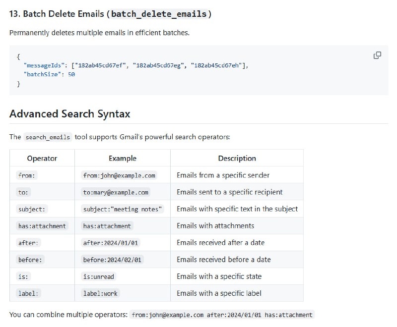 Gmail-MCP-Server：让AI助手通过自然语言管理Gmail的MCP服务器 自动认证，一键搞定登录；支持批量操作，高效处理邮件；全面支持国际字符，无障碍处理多语言邮件Gmail-MCP-Server：让AI助手通过自然语言管理Gmail的MCP服务器 自动认证，一键搞定登录；支持批量操作，高效处理邮件；全面支持国际字符，无障碍处理多语言邮件