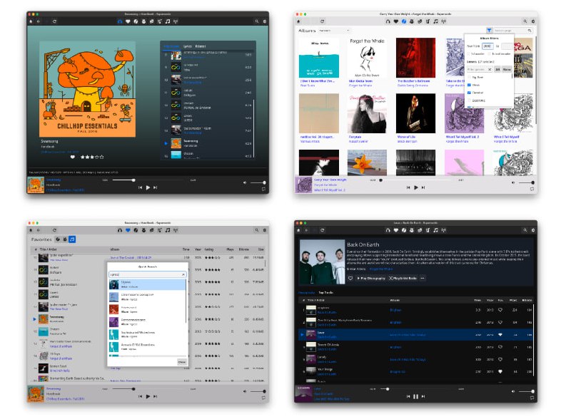 Supersonic：自托管音乐服务器的轻量全功能跨平台桌面客户端，提供快速、原生的界面和无限滚动功能，支持多种音乐服务器，具备高质量无缝音频播放和多种个性化功能