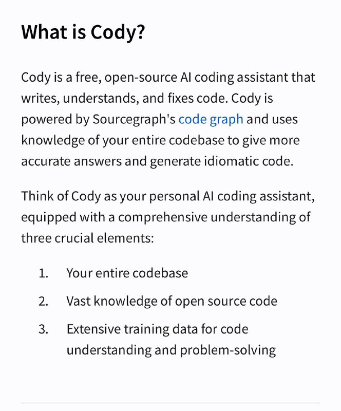 Cody 了解你整个代码库的人工智能