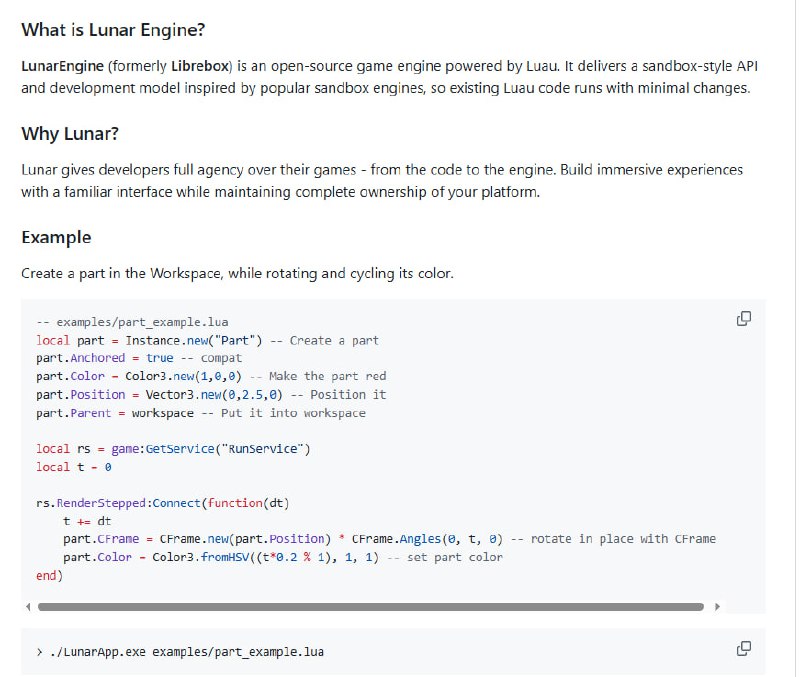 unarEngine：开源的 Luau 3D 游戏引擎，兼容现有 API，致力于为开发者提供完全掌控的开发环境